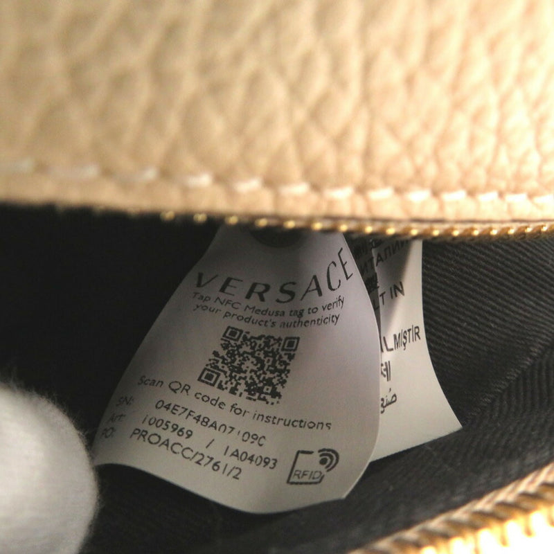 Versace Beige Leather Shoulder Bag (Pre-Owned)