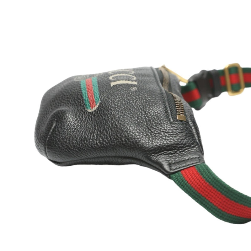 Gucci Black Leather Fanny Pack Pouch (Pre-Owned)