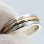 Tiffany Silver Silver 925 Yellow Gold (18K) Band Ring (Pre-Owned)