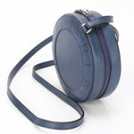 Bvlgari Navy Leather Handbag Shoulder Bag (Pre-Owned)