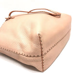 Fendi Beige Pink Leather Tote Bag (Pre-Owned)