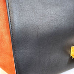 Celine Beige Black Brown Orange Leather Suede Handbag Shoulder Bag (Pre-Owned)