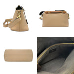 Fendi Beige Brown Leather Handbag Shoulder Bag (Pre-Owned)