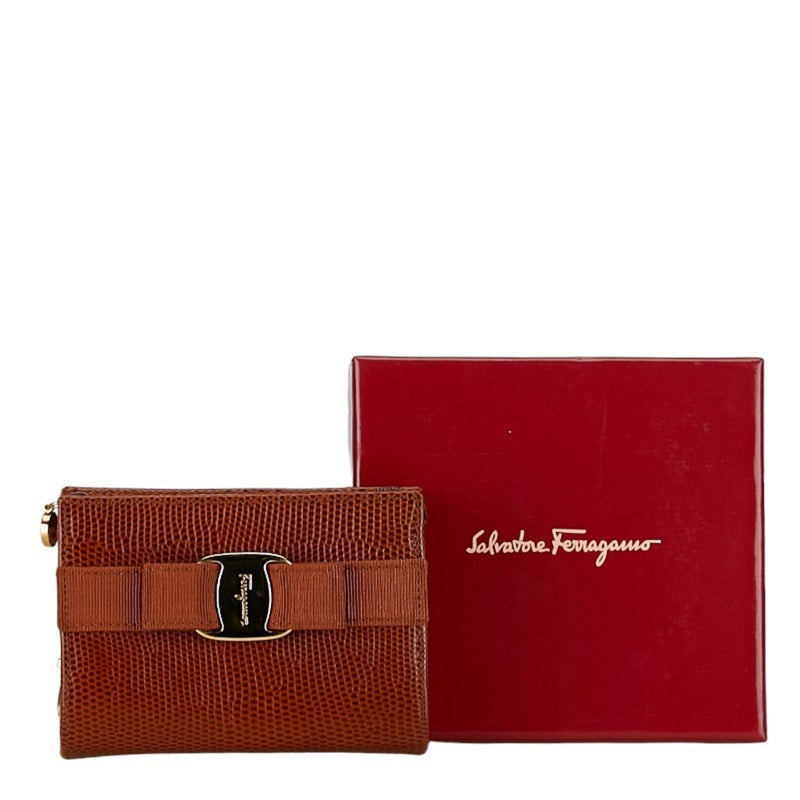 Salvatore Ferragamo Brown Leather Pouch (Pre-Owned)