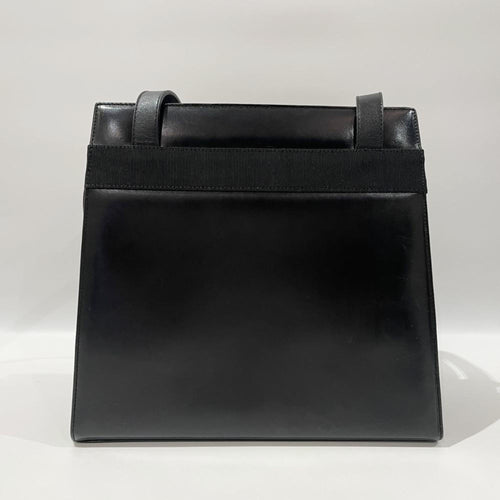 Salvatore Ferragamo Black Leather Shoulder Bag (Pre-Owned)