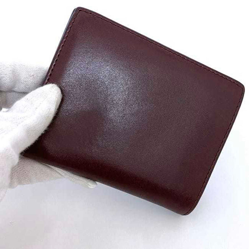 Fendi Beige Bordeaux Leather Wallet (Bi-Fold) (Pre-Owned)