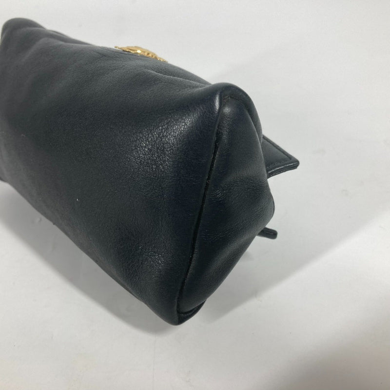 Versace Black Gold Leather Pouch (Pre-Owned)