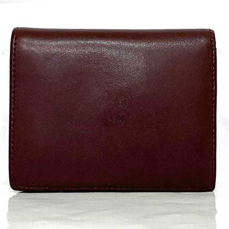 Fendi Beige Bordeaux Leather Wallet (Bi-Fold) (Pre-Owned)