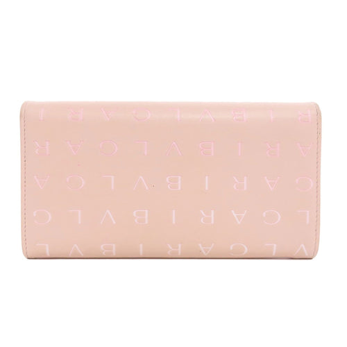 Bvlgari Pink Leather Long Wallet (Bi-Fold) (Pre-Owned)