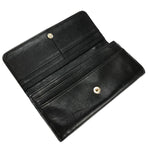 Jimmy Choo Black Leather Long Wallet (Bi-Fold) (Pre-Owned)