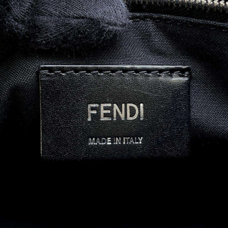 Fendi Black Canvas Leather Shoulder Bag (Pre-Owned)