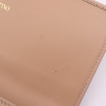 Valentino Garavani Beige Leather Wallet (Tri-Fold) (Pre-Owned)