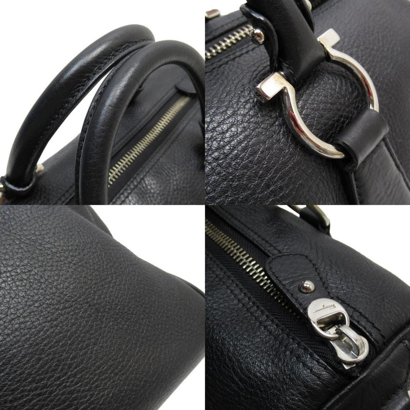 Salvatore Ferragamo Black Leather Handbag (Pre-Owned)