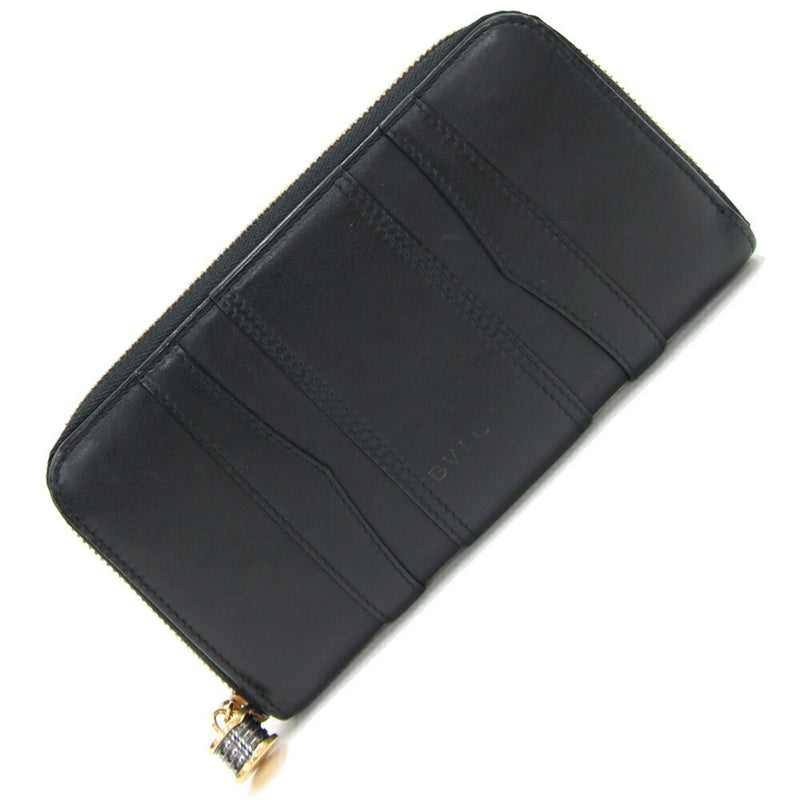 Bvlgari Black Leather Long Wallet (Bi-Fold) (Pre-Owned)