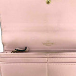 Valentino Garavani Pink Leather Long Wallet (Bi-Fold) (Pre-Owned)