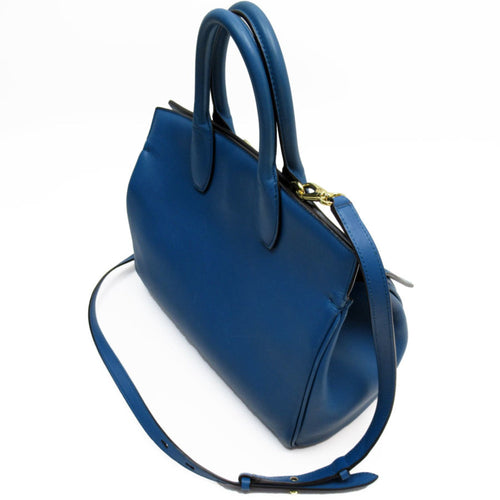 Salvatore Ferragamo Blue Leather Handbag Shoulder Bag (Pre-Owned)