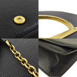 Salvatore Ferragamo Black Leather Shoulder Bag (Pre-Owned)