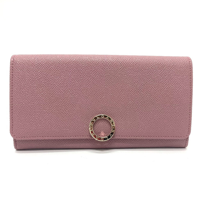 Bvlgari Pink Leather Long Wallet (Bi-Fold) (Pre-Owned)