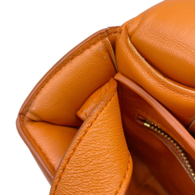 Bottega Veneta Orange Leather Shoulder Bag (Pre-Owned)