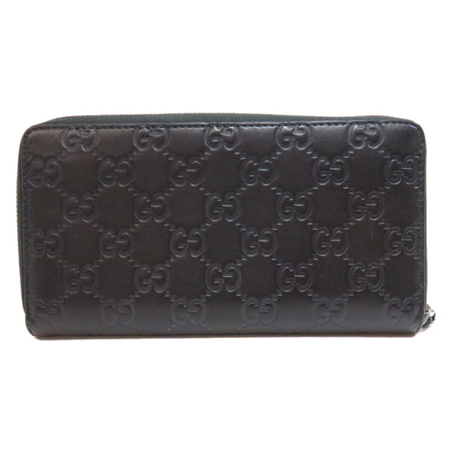 Gucci Black Leather Long Wallet (Bi-Fold) (Pre-Owned)