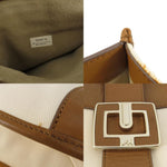 Anya Hindmarch Brown White Canvas Tote Bag (Pre-Owned)