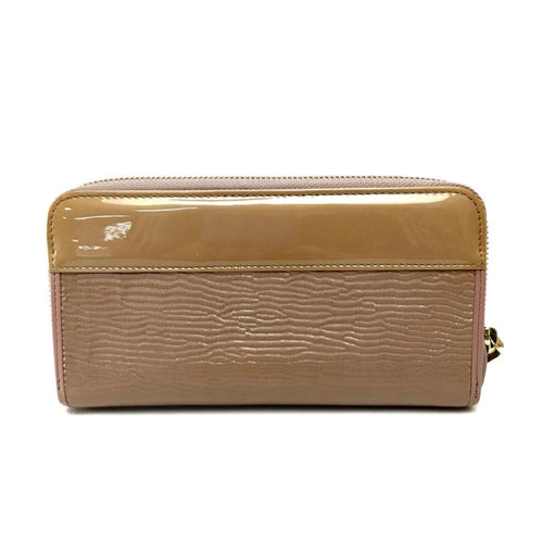 Bvlgari Beige Leather Long Wallet (Bi-Fold) (Pre-Owned)