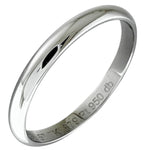 Cartier Silver Platinum 950 Band Ring (Pre-Owned)