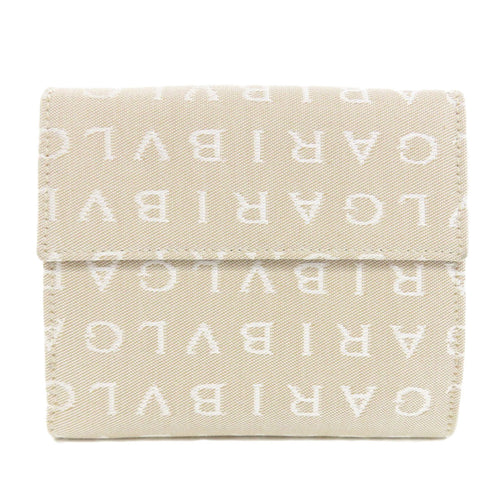 Bvlgari Bvlgari Bvlgari Beige Canvas Wallet (Bi-Fold) (Pre-Owned)