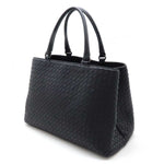 Bottega Veneta Intrecciato Dark Navy Intrecciato Handbag Tote Bag (Pre-Owned)