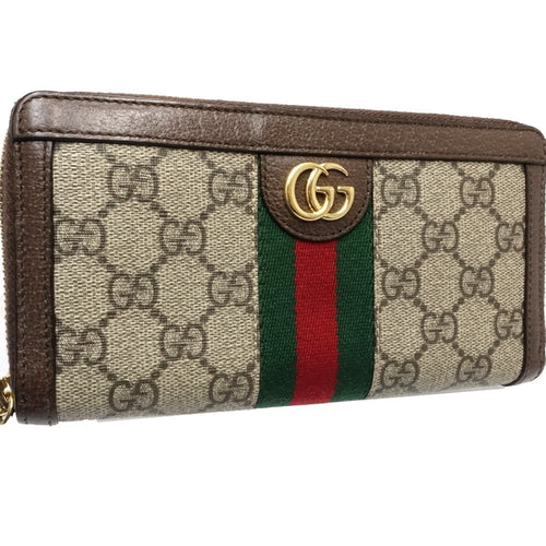 Gucci Beige Gg Supreme Long Wallet (Bi-Fold) (Pre-Owned)