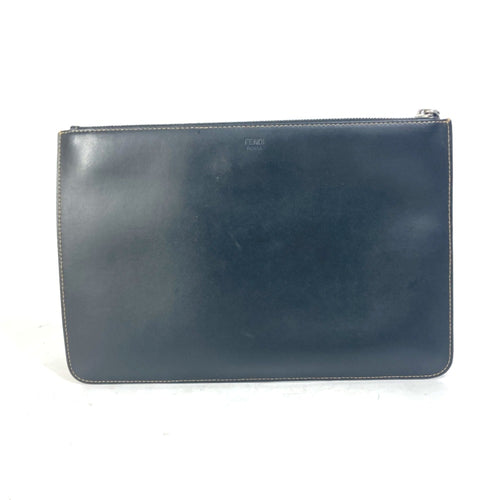 Fendi Black Leather Clutch Bag (Pre-Owned)