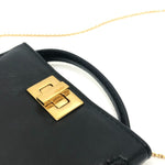 Fendi Peekaboo Black Leather Shoulder Bag (Pre-Owned)