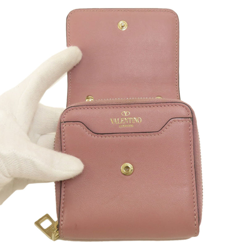 Valentino Garavani Pink Leather Wallet (Bi-Fold) (Pre-Owned)