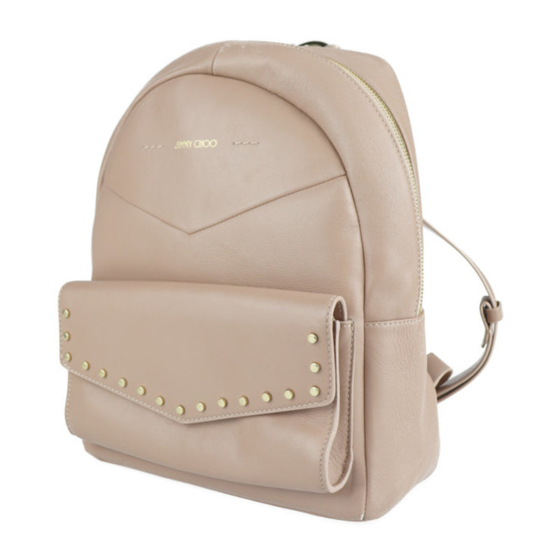 Jimmy Choo Pink Beige Leather Backpack (Pre-Owned)