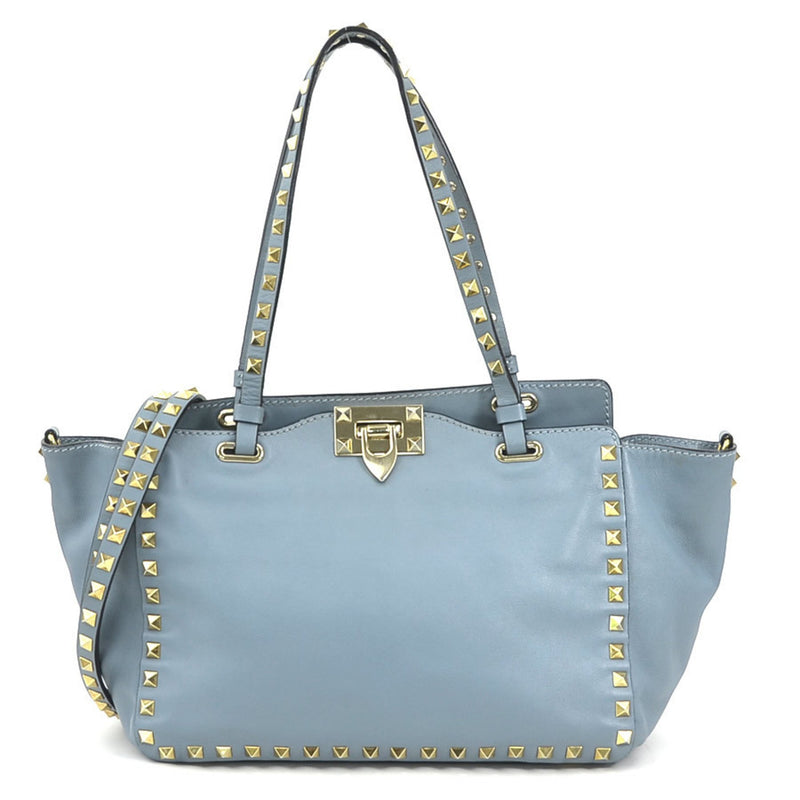 Valentino Garavani Blue Leather Handbag Shoulder Bag (Pre-Owned)