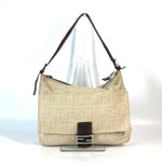 Fendi Beige Canvas Leather Shoulder Bag (Pre-Owned)