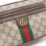 Gucci Ophidia Beige Brown Multi-Color Pvc Leather Fanny Pack