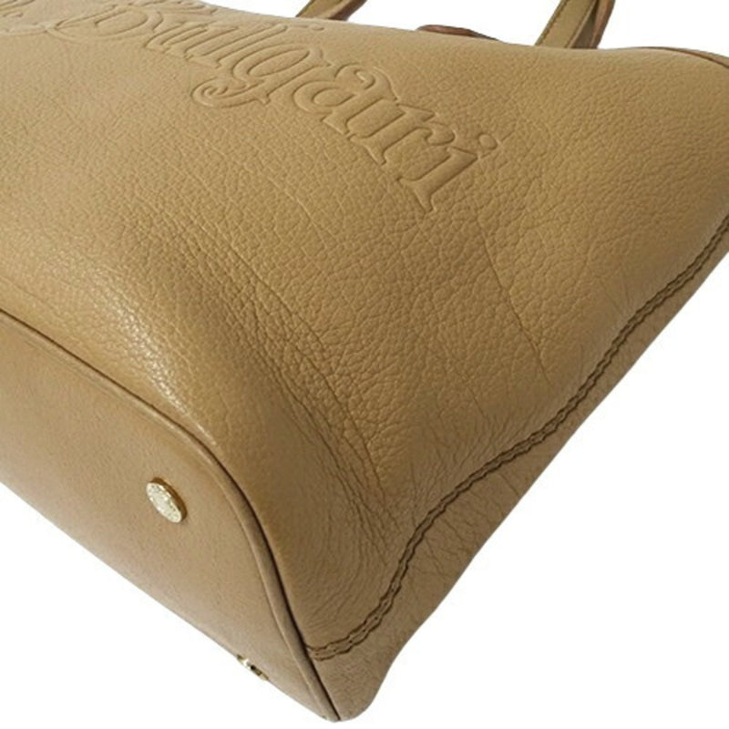 Bvlgari Beige Leather Tote Bag (Pre-Owned)