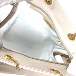 Fendi Beige Gold Leather Handbag Shoulder Bag (Pre-Owned)