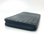 Bottega Veneta Black Leather Long Wallet (Bi-Fold) (Pre-Owned)