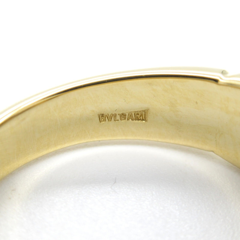 Bvlgari Gold Silver Stainless Steel Yellow Gold (18K) Band Ring (Pre-Owned)