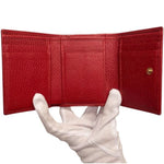 Gucci Red Color Leather Wallet (Tri-Fold) (Pre-Owned)