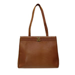 Salvatore Ferragamo Brown Leather Tote Bag (Pre-Owned)