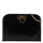 Salvatore Ferragamo Black Leather Shoulder Bag (Pre-Owned)