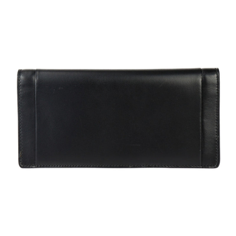 Salvatore Ferragamo Black Leather Long Wallet (Bi-Fold) (Pre-Owned)