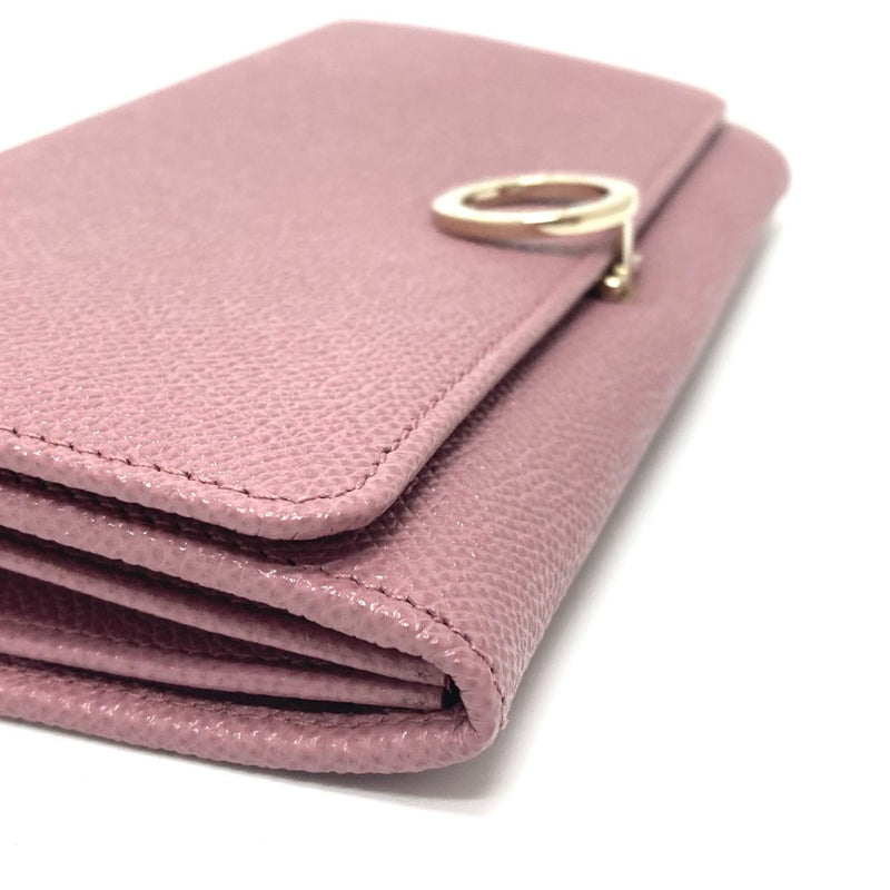 Bvlgari Pink Leather Long Wallet (Bi-Fold) (Pre-Owned)