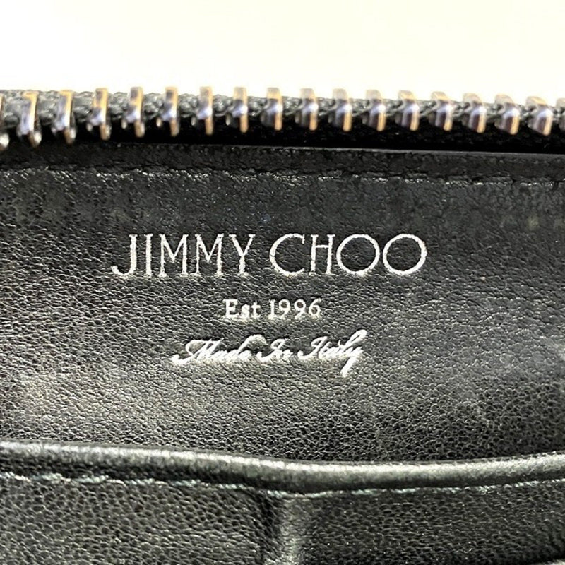 Jimmy Choo Black Leather Coin Purse/Coin Case (Pre-Owned)