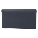 Bvlgari Blue Leather Long Wallet (Bi-Fold)