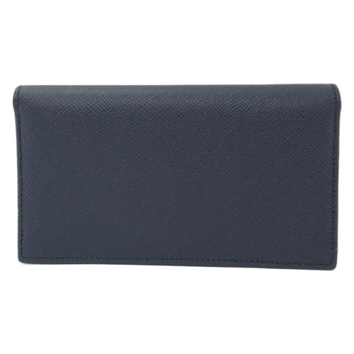 Bvlgari Blue Leather Long Wallet (Bi-Fold)