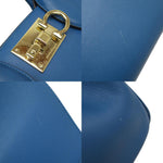 Salvatore Ferragamo Blue Leather Handbag Shoulder Bag (Pre-Owned)